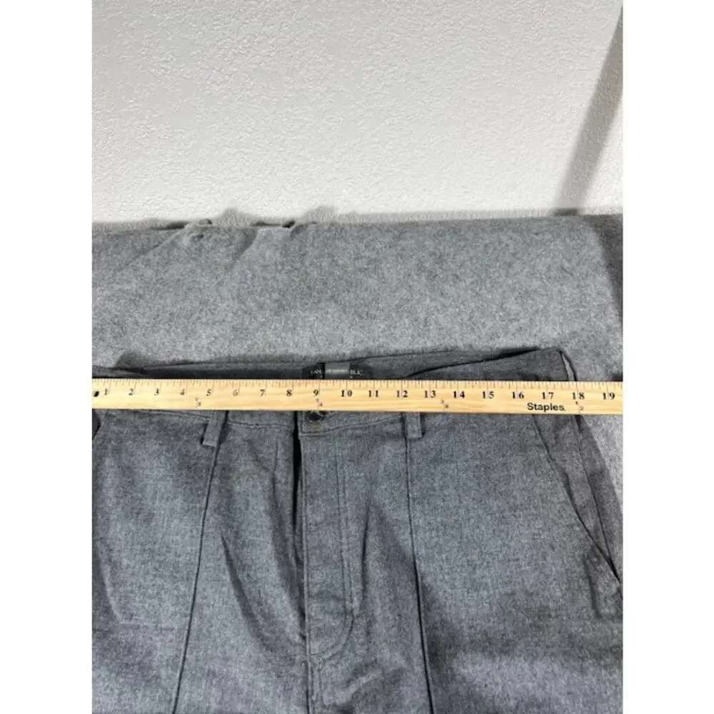 Banana Republic Wool Dress Pants Mens 38 Gray Fatigue Pocket Wide Leg Minimalist